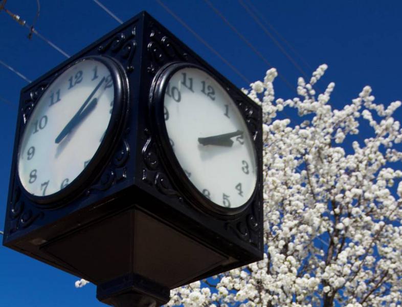 Downtown Downers Grove clock