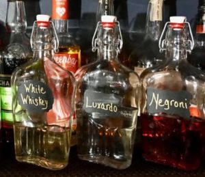 Liquor bottles at The Barrelman’s Room