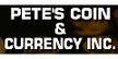 Pete's coin and currency logo
