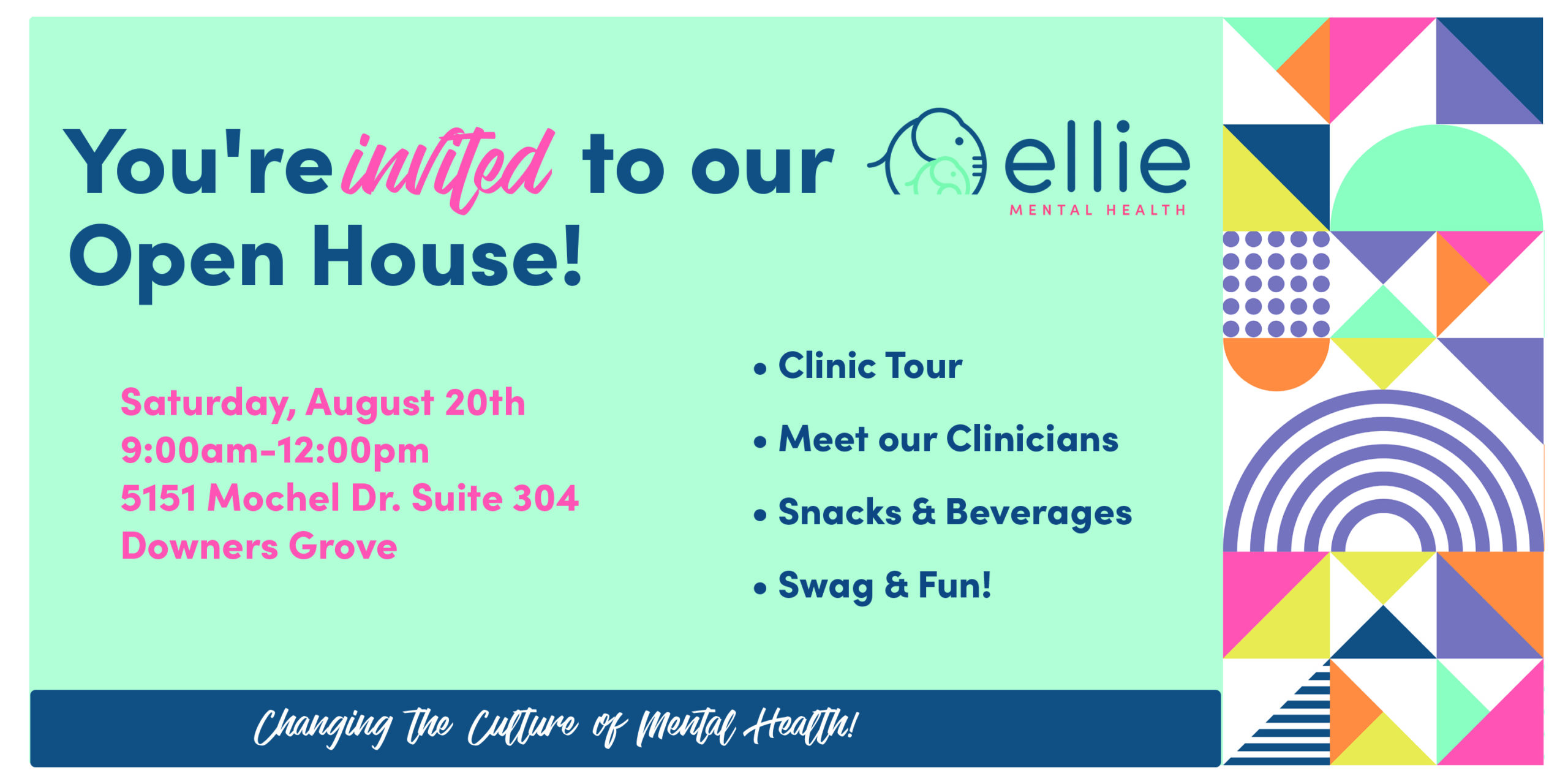 Ellie Mental Health – Open House flyer